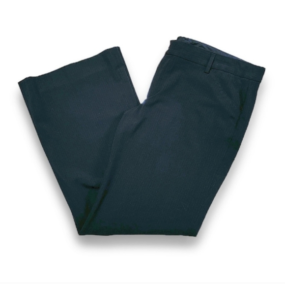 GAP Perfect Fit Navy Pinstripe Flat Front Trousers - Picture 9 of 9